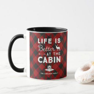 Das Leben ist besser in Cabin Family Buffalo Karie Tasse