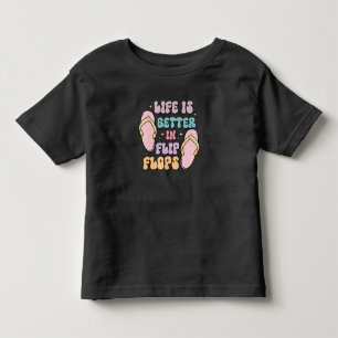 Das Leben ist besser in dreh Flop Summer Adventure Kleinkind T-shirt