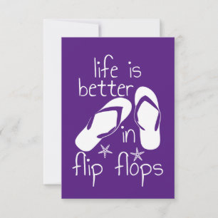 Das Leben ist besser in Flip Flops Dankeskarte