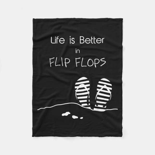 Das Leben ist besser in Flip Flops Fleecedecke (Vorderseite)