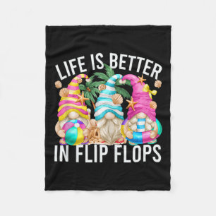 Das Leben ist besser in Flip Flops für Beach Girls Fleecedecke