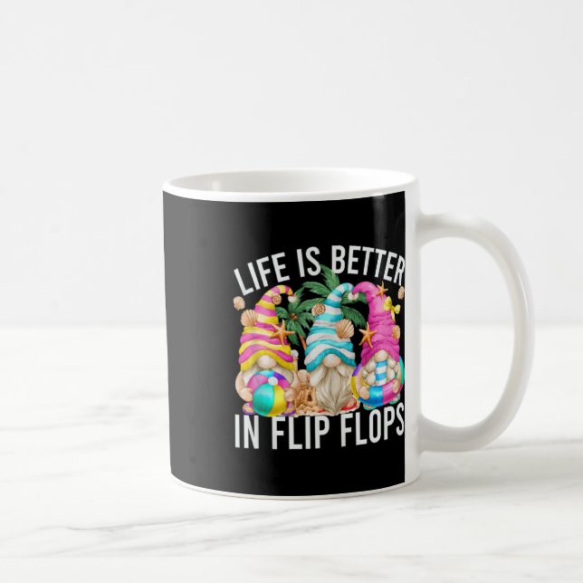 Das Leben ist besser in Flip Flops für Beach Girls Kaffeetasse (Rechts)