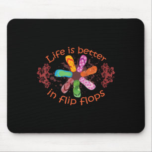Das Leben ist besser in Flip Flops Girl Beach Gesc Mousepad