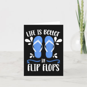 Das Leben ist besser in Flip Flops lustigen tropis Karte
