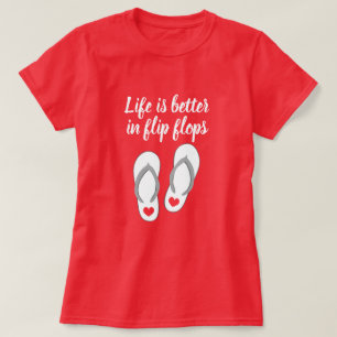 Das Leben ist besser in Flip Flops niedlicher Somm T-Shirt