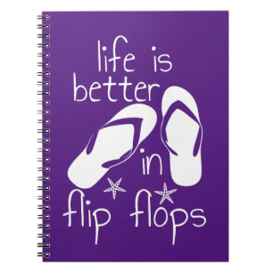Das Leben ist besser in Flip Flops Notizblock