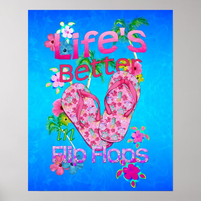 Das Leben ist besser in Flip Flops Poster (Vorne)