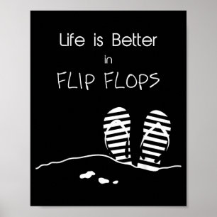 Das Leben ist besser in Flip Flops Poster