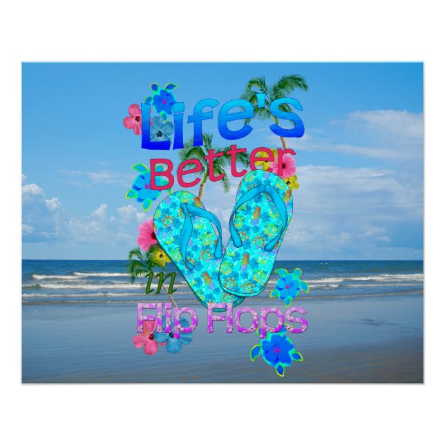 Das Leben ist besser in Flip Flops Poster (Vorderseite)