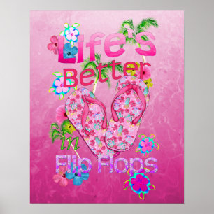 Das Leben ist besser in Flip Flops Poster