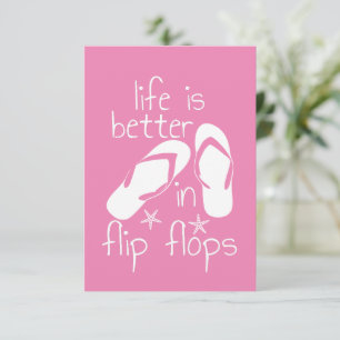 Das Leben ist besser in Flip Flops RSVP Karte