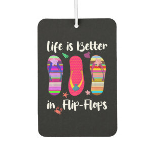 Das Leben ist besser in Flip Flops Sommerferien St Autolufterfrischer