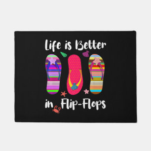 Das Leben ist besser in Flip Flops Sommerurlaub St Fußmatte