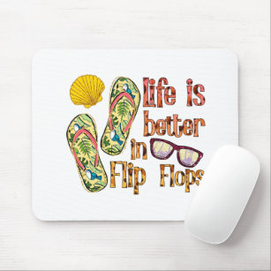 Das Leben ist besser in Flip Flops   Summer Vibes Mousepad
