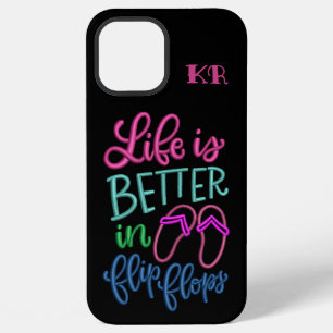 Das Leben ist besser in Flip Flops Zitat Lustiges iPhone 12 Pro Max Hülle
