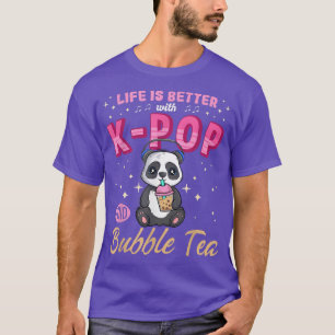 Das Leben ist besser K-Pop und Bubble Tea Koreanis T-Shirt