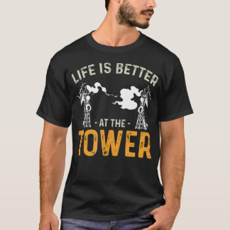 Das Leben ist besser Lustiger Turm Klettern für ei T-Shirt