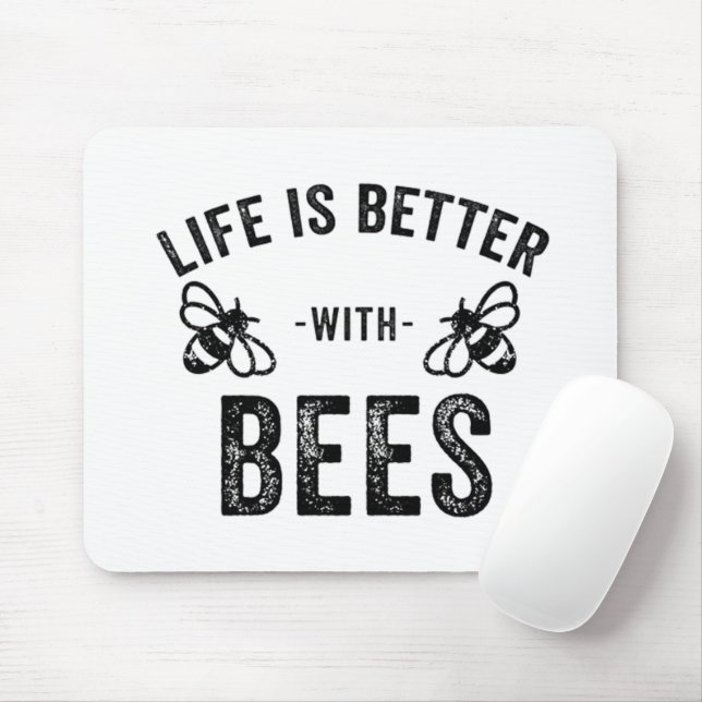 Das Leben ist besser mit Bienen coole Honigbiene T Mousepad (Mit Mouse)