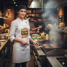 Das Leben ist besser mit Burger-Kochschürze