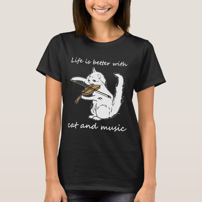 Das Leben ist besser mit Chat und Musik, Chat und  T-Shirt (Vorderseite)