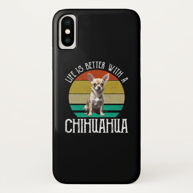 Das Leben ist besser mit Chihuahua Case-Mate iPhone Hülle (Rückseite)