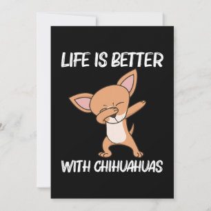 Das Leben ist besser mit Chihuahua Hund Lover Feiertagskarte
