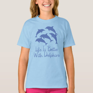Das Leben ist besser mit Delfinen, Umweltgeschenke T-Shirt