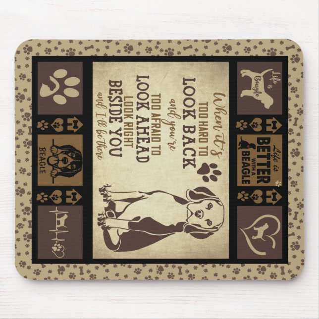Das Leben ist besser mit dem Beagle Dog Blanket, Mousepad (Vorne)