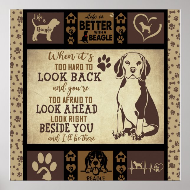 Das Leben ist besser mit dem Beagle Dog Blanket, Poster (Vorne)