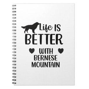 Das Leben ist besser mit dem Berner Hund, Bernese Notizblock