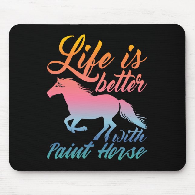 Das Leben ist besser mit den schwachen Pferden Mousepad (Vorne)