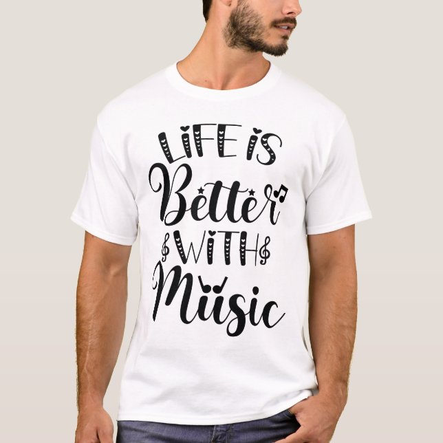 Das Leben ist besser mit der digitalen Kunst der M T-Shirt (Vorderseite)