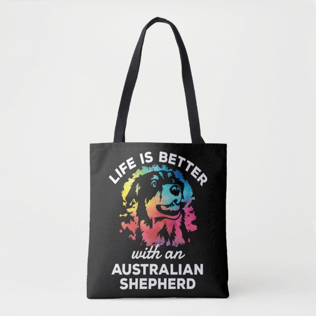 Das Leben ist besser mit einem Australian Shepherd (Vorderseite)