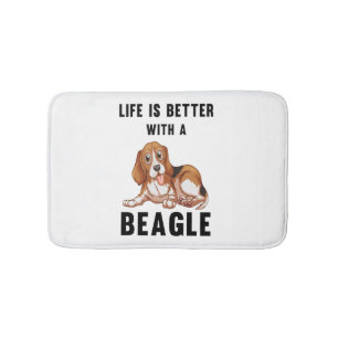 Das Leben ist besser mit einem Beagle Badematte