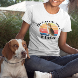 Das Leben ist besser mit einem Beagle Retro-Sonnen T-Shirt