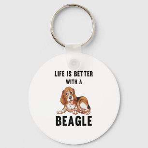Das Leben ist besser mit einem Beagle Schlüsselanhänger