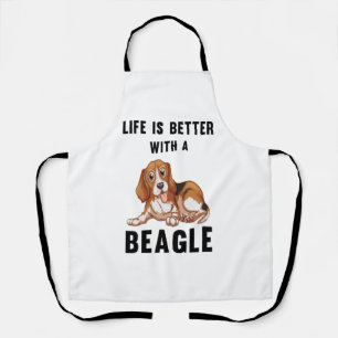 Das Leben ist besser mit einem Beagle Schürze