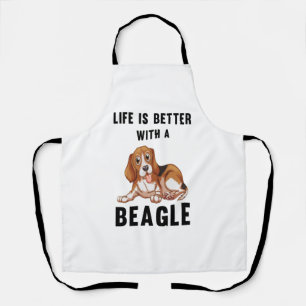 Das Leben ist besser mit einem Beagle Schürze