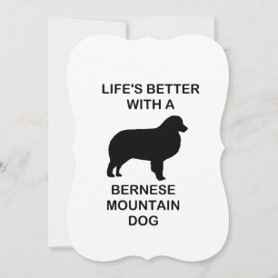 Das Leben ist besser mit einem bernischen Hund Feiertagskarte