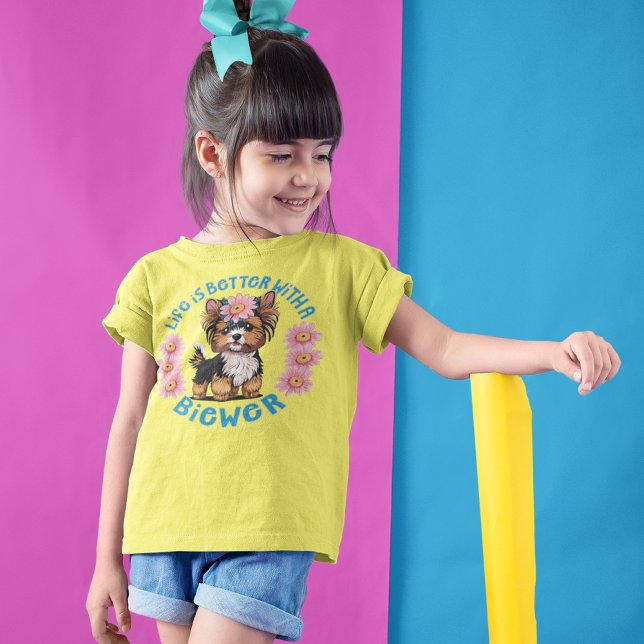 Das Leben ist besser mit einem Biewer Terrrier T-Shirt (Von Creator hochgeladen)