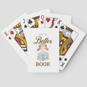 Das Leben ist besser mit einem Buch Poker Karten S Spielkarten