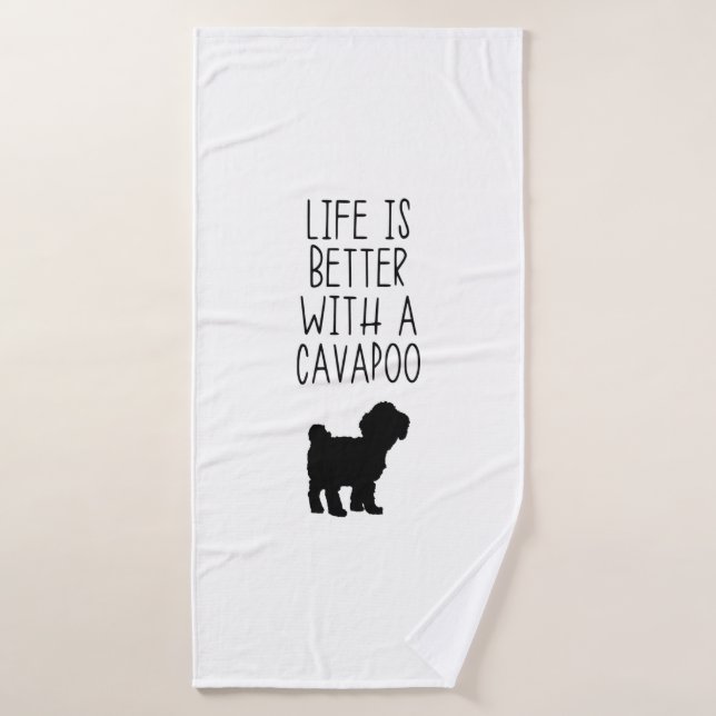 Das Leben ist besser mit einem Cavapoo Badehandtuch (Badehandtuch)