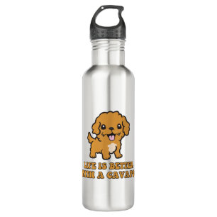 Das Leben ist besser mit einem Cavapoo - Funny Dog Edelstahlflasche