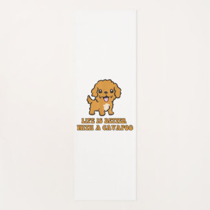 Das Leben ist besser mit einem Cavapoo - Funny Dog Yogamatte