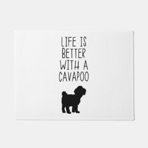 Das Leben ist besser mit einem Cavapoo Fußmatte