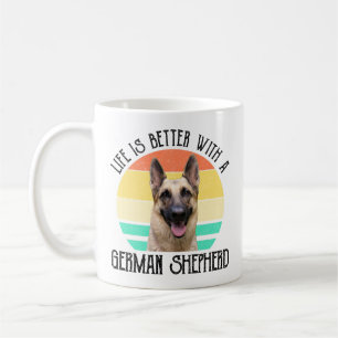 Das Leben ist besser mit einem Deutschen Schäferhu Kaffeetasse