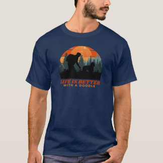 Das Leben ist besser mit einem Doodle Goldendle La T-Shirt