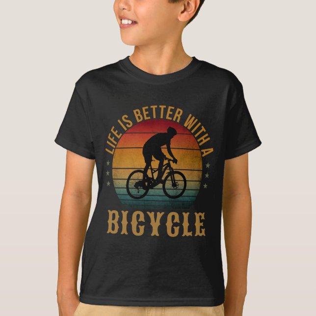 DAS LEBEN IST BESSER MIT EINEM FAHRRAD-T - Shirt (Vorderseite)
