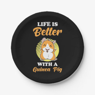 Das Leben ist besser mit einem Guinea-Schwein Pappteller
