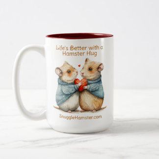 Das Leben ist besser mit einem Hamsterhug | Snuggl Zweifarbige Tasse